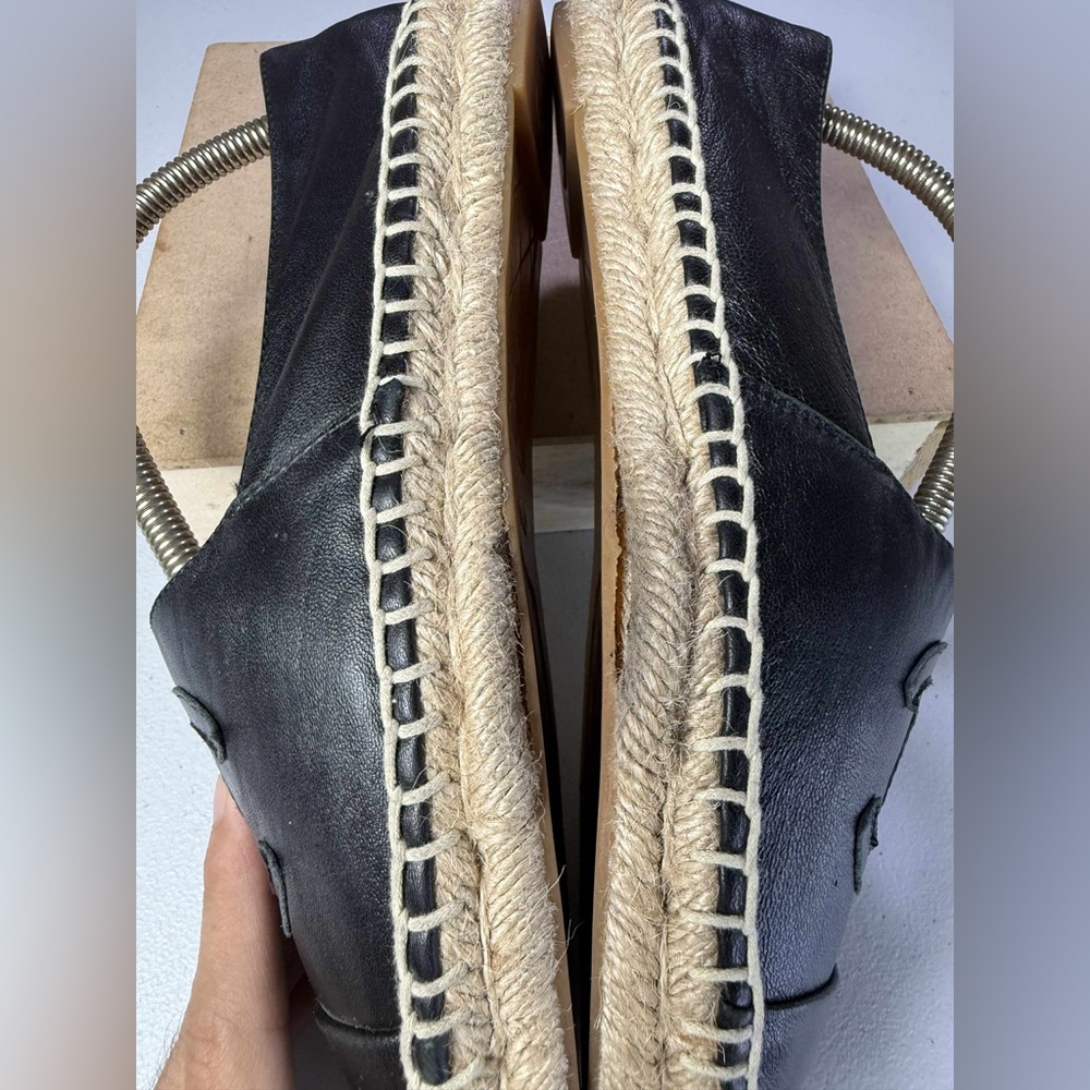 Chanel Lambskin CC Espadrilles Flats Black Sz 41 /US 11 - Picture 6 of 16